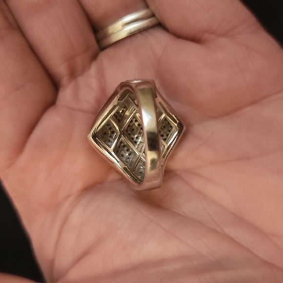 Sz 9.5 Genuine diamond 2 CT sterling silver ring - Picture 3 of 3